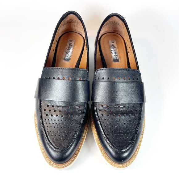 Halogen Emily Slip on Leather Loafers for Women Lug Platform Sole Shoe Size 7 - Picture 2 of 8